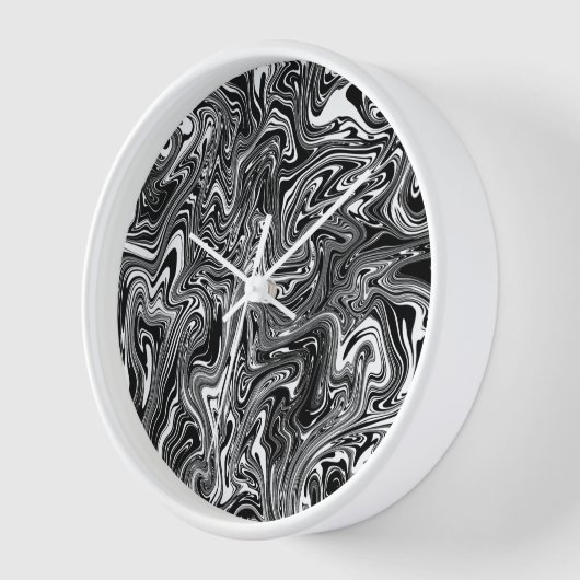 Abstracte zwarte en witte vloeibare marmer (Hoek)