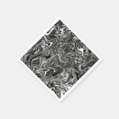 Abstracte zwarte en witte vloeibare marmer servet (Hoek)