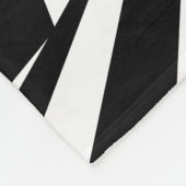 Abstracte zwarte en witte wervelstaartraan fleece deken (Hoek)