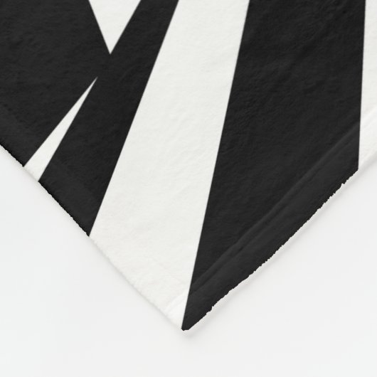 Abstracte zwarte en witte wervelstaartraan fleece deken (Hoek)