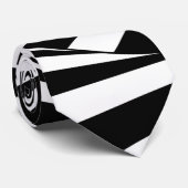 Abstracte zwarte en witte wervelstaartraan stropdas (Opgerold)