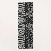 Abstracte zwarte en witte yogamat. yogamat (Voorkant)