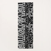 Abstracte zwarte en witte yogamat. yogamat (Achterkant)