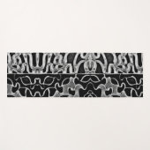 Abstracte zwarte en witte yogamat. yogamat (Voorkant (horizontaal))