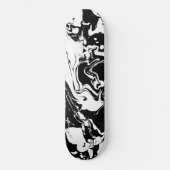 Abstracte zwarte en witte zwammen - skateboard (Voorkant)