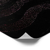 Abstracte Zwarte & Gele Pompoenprint Moderne Po Poster (Hoek)