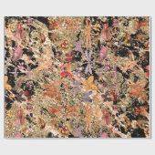 Abstracte zwarte goudbeukenvlinder snijdt Pareltje Cadeaupapier (Vlak)