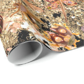 Abstracte zwarte goudbeukenvlinder snijdt Pareltje Cadeaupapier (Rol Hoek)