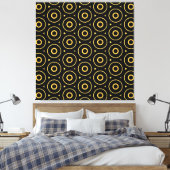 Abstracte zwarte gouden cirkel gewikkeld canvas Pr (Insitu (Slaapkamer))