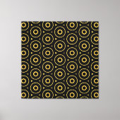 Abstracte zwarte gouden cirkel gewikkeld canvas Pr (Voorkant)