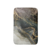 Abstracte zwarte goudmarmer badmat (Voorkant Verticaal)