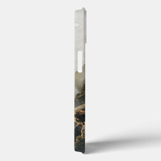 Abstracte zwarte goudmarmer Case-Mate iPhone case (Achterkant / Rechts)