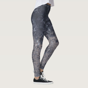 Abstracte zwarte grijze verf Leggings