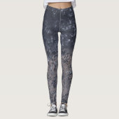 Abstracte zwarte grijze verf Leggings (Voorkant)