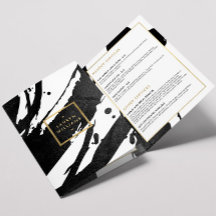 Abstracte zwarte inkt penseelstreken brochure