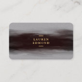 Abstracte zwarte inktpenseelpenseel Premium grijs Visitekaartje (Voorkant)