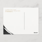 Abstracte zwarte inktpenselen briefkaart (Achterkant)