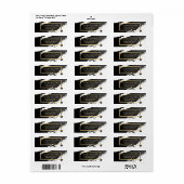 Abstracte zwarte inktpenselen etiket (Full Sheet)