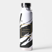 Abstracte zwarte inktpenselen waterfles (Links)