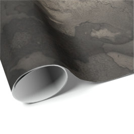 abstracte zwarte ivoor Creamy Ink Painting Urban Cadeaupapier
