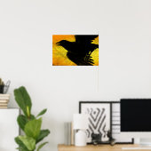 Abstracte zwarte-kruidencanvas afdrukken poster (Thuiskantoor)