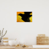 Abstracte zwarte-kruidencanvas afdrukken poster (Keuken)