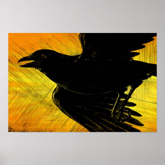 Abstracte zwarte-kruidencanvas afdrukken poster (Voorkant)