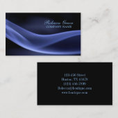 abstracte zwarte marineblauw - moderne minimalisti visitekaartje (Voorkant / Achterkant)