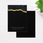 Abstracte zwarte marmer Gold-Kaarten met oormerk Visitekaartje (Bureau)
