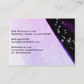 *~* Abstracte zwarte moderne glitter geometrische  Visitekaartje (Achterkant)