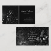 Abstracte zwarte mozaïekart voor visitekaartjes (Voorkant / Achterkant)