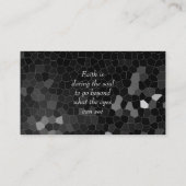 Abstracte zwarte mozaïekart voor visitekaartjes (Achterkant)