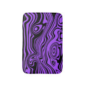 Abstracte zwarte Paarse golven badmat Kies kleuren (Voorkant Verticaal)