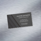 Abstracte zwarte panelen magnetisch visitekaartje (Voorbeeld)