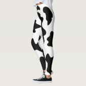 Abstracte zwarte patches leggings (Links)