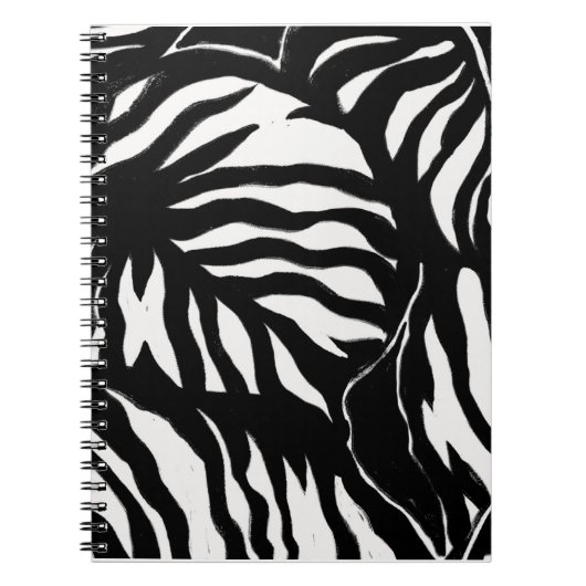 Abstracte zwarte patroon achtergrond notitieboek (Voorkant)