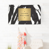 Abstracte zwarte penseelstreekbanner spandoek (Insitu)