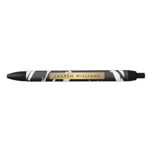 Abstracte zwarte penseelstreken Aangepaste pen