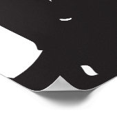 Abstracte zwarte penseelstreken Poster II (Hoek)