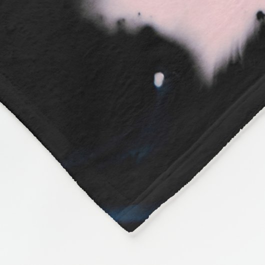 ABSTRACTE ZWARTE PINKSCHIJF OP PASTEL ACHTERGROND FLEECE DEKEN (Hoek)