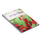 Abstracte zwarte rode witte Sjabloon Trendy Notitieboek (Rechterzijde)