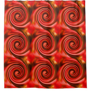 Abstracte zwarte rode zwarte rode zwiren douchegordijn