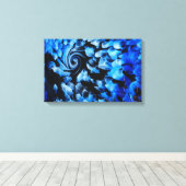 abstracte zwarte rok canvas afdruk (Insitu (Houten vloer))