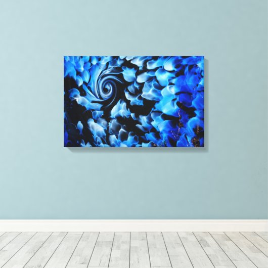 abstracte zwarte rok canvas afdruk (Insitu (Houten vloer))