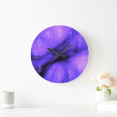 Abstracte zwarte rook - Paarse grote klok (Huis)