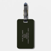 Abstracte zwarte roze en Oranje Stippen op maat Bagagelabel (Achterkant verticaal)