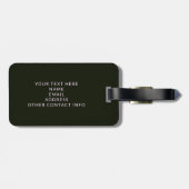 Abstracte zwarte roze en Oranje Stippen op maat Bagagelabel (Achterkant horizontaal)