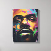 Abstracte zwarte schaal - Verrekte canvas afdrukke (Voorkant)