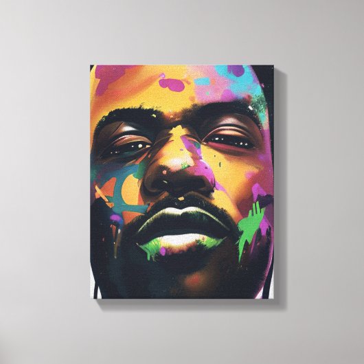 Abstracte zwarte schaal - Verrekte canvas afdrukke (Voorkant)