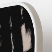 Abstracte zwarte scriptnaam Pickleball Paddle (Links Detail)